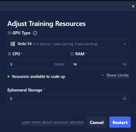 Adjust Resources