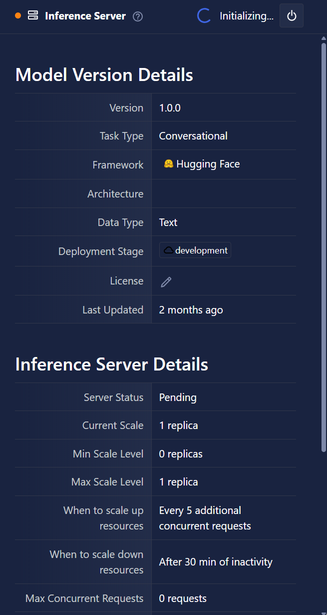 Inference Server Details