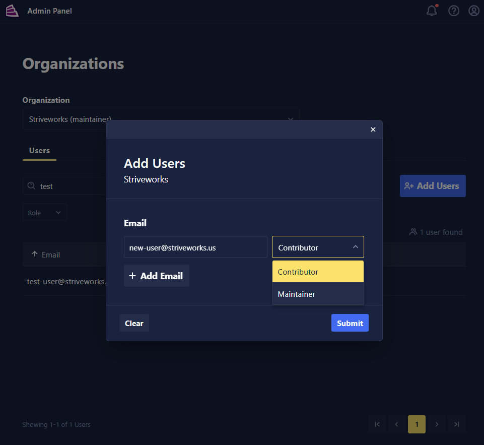 Add User to Organization