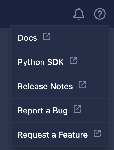 Chariot release notes in UI.