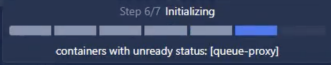 Example of a progress bar when initilizing an inference server