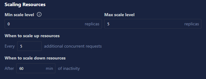 Configure Inference Server Resource Scaling
