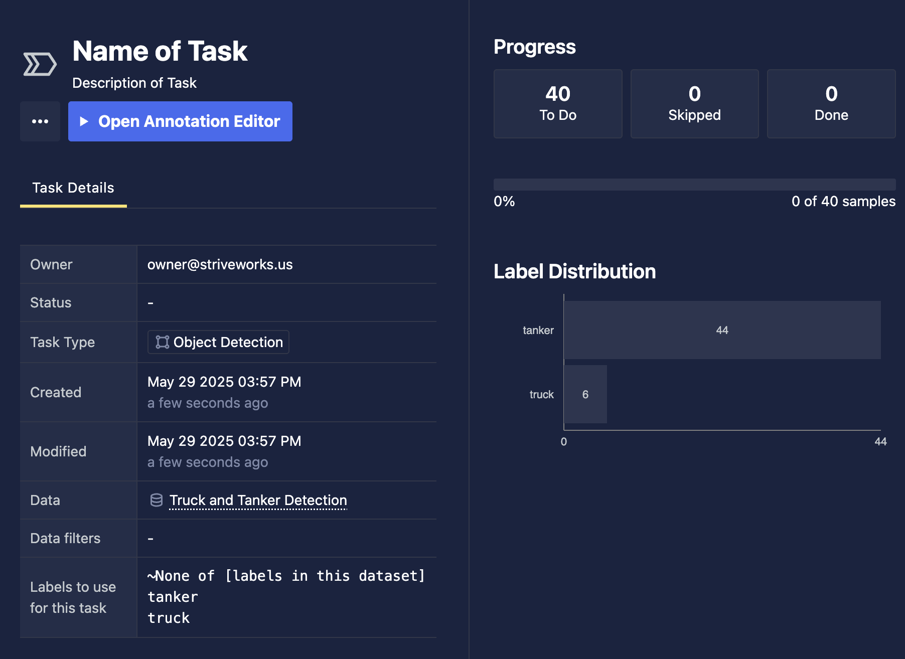 Example Task Details
