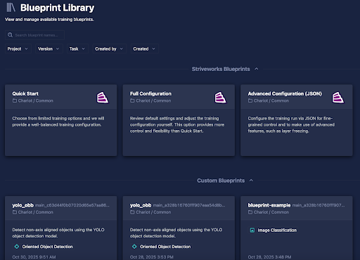 Training Blueprint Discoverability