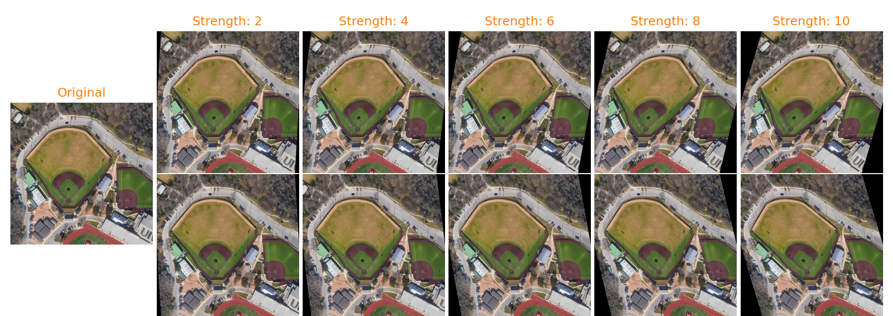 Examples of varying image color level