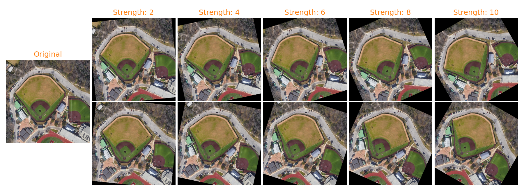 Examples of varying image color level
