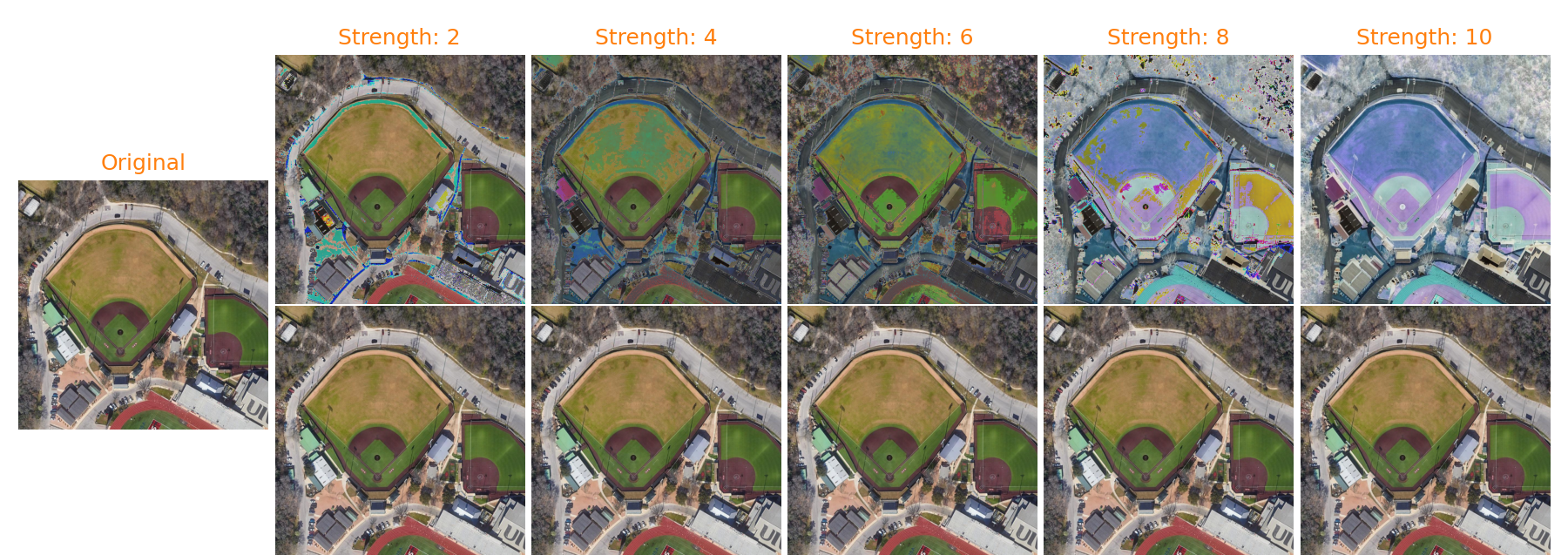Examples of varying image solarization threshold