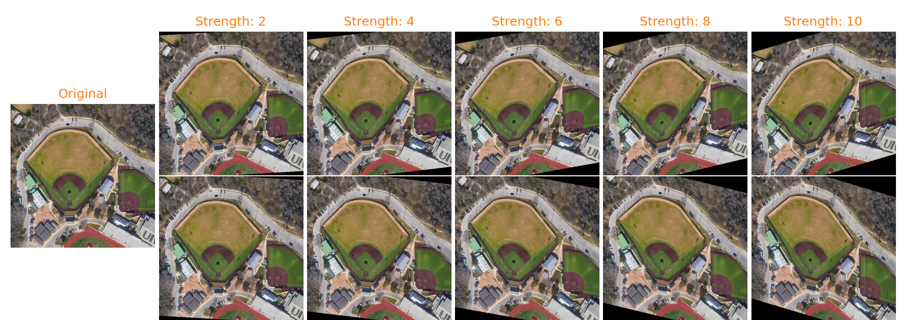 Examples of varying image color level