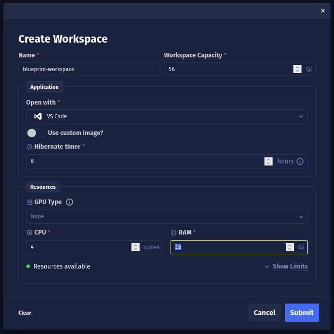Create a workspace